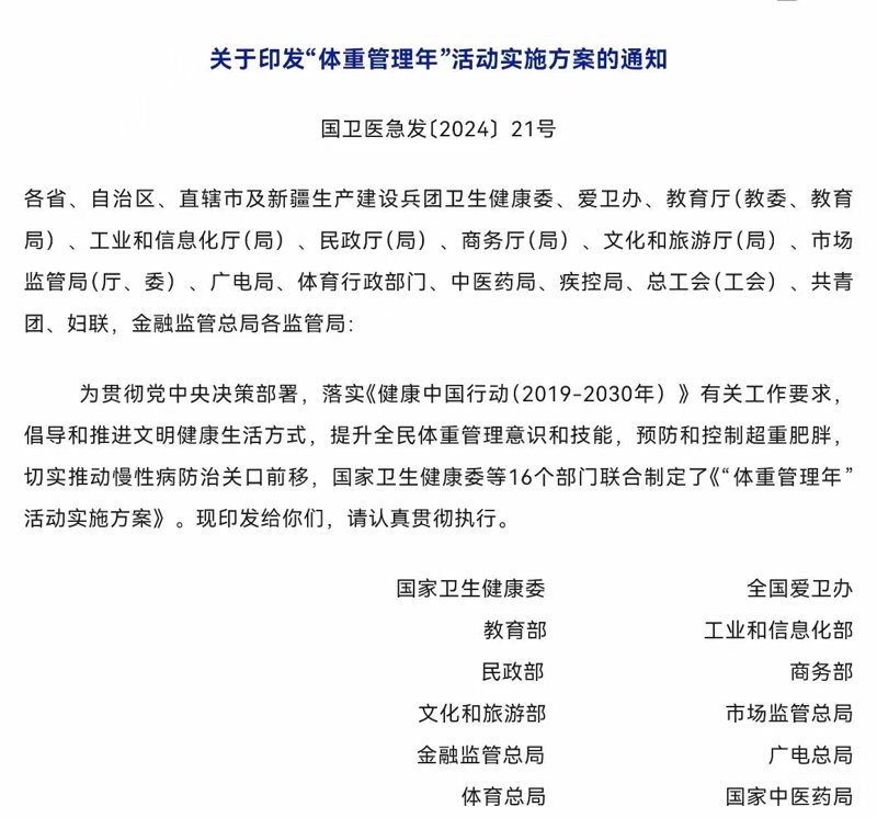 体重管理方案